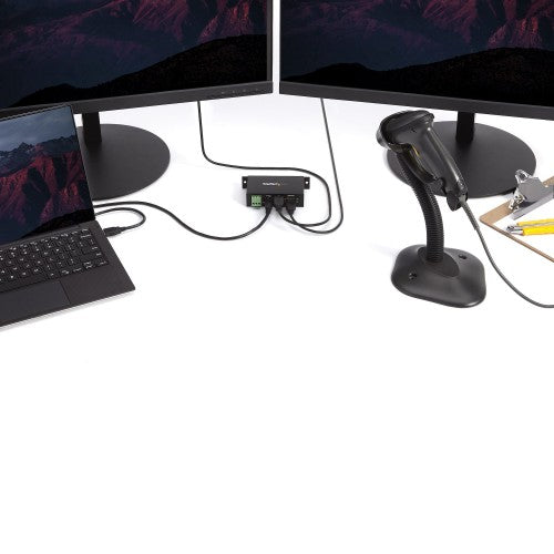 StarTech.com ST4200USBM interface hub USB 2.0 Type-B 480 Mbit/s Black