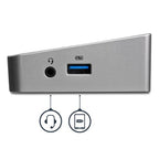 StarTech.com USB3DOCKH2DP laptop dock/port replicator Wired USB 3.2 Gen 1 (3.1 Gen 1) Type-A Black, Silver