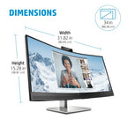 HP E34m G4 WQHD Curved USB-C Conferencing Monitor
