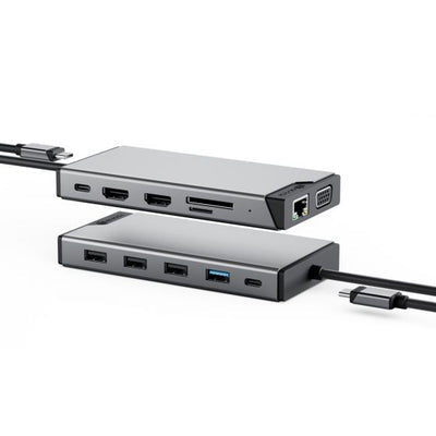ALOGIC DUCDDV3V2 laptop dock/port replicator Wired USB 3.2 Gen 1 (3.1 Gen 1) Type-A + Type-C Gray