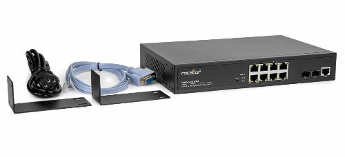 Rocstor SolidConnect SCM8 Managed L2 Gigabit Ethernet (10/100/1000) Power over Ethernet (PoE) Black