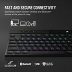 Corsair K100 AIR keyboard Gaming USB + RF Wireless + Bluetooth QWERTY English Black