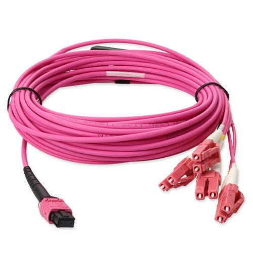 AddOn Networks ADD-MPO-4LC3M5OM4LZ-MA InfiniBand/fibre optic cable 118.1" (3 m) 4x LC OFNG Magenta