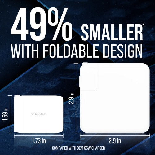 VisionTek 901536 mobile device charger Laptop, Smartphone, Tablet White AC Fast charging Indoor, Outdoor