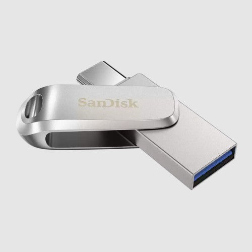SanDisk Ultra Dual Drive Luxe USB flash drive 1 TB USB Type-A / USB Type-C 3.2 Gen 1 (3.1 Gen 1) Stainless steel