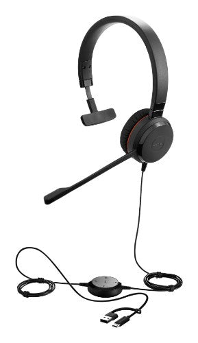 Jabra Evolve 30 II Headset Wired Head-band Office/Call center USB Type-C / USB Type-A Black