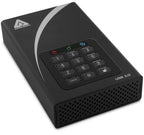 Apricorn Aegis Padlock DT external hard drive 12 TB USB Type-B 2.0/3.2 Gen 1 (3.1 Gen 1) Black