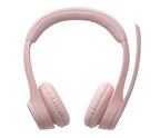 Logitech 981-001411 headphones/headset Wireless Head-band Office/Call center Bluetooth Rose
