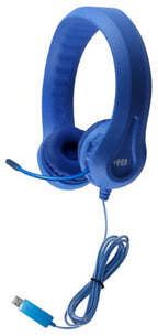 HamiltonBuhl Kid's Flex-Phones Headset Wired Head-band Education USB Type-A Blue