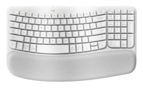Logitech Wave Keys keyboard Universal RF Wireless + Bluetooth QWERTY English White