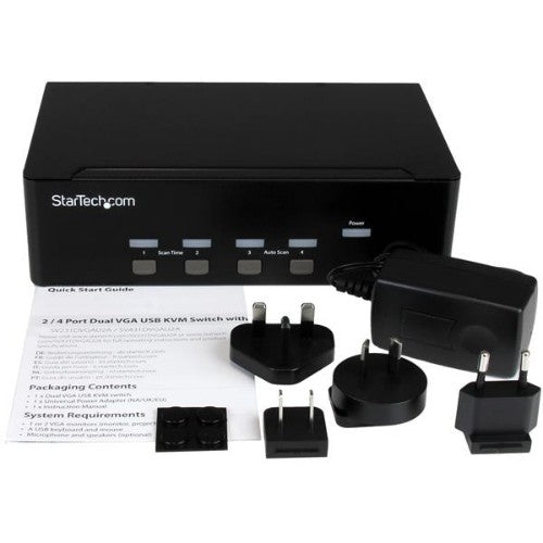StarTech.com SV431DVGAU2A KVM switch Black