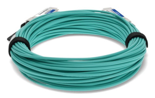 AddOn Networks ADD-QCIQIN-AOC50M InfiniBand/fibre optic cable 1968.5" (50 m) QSFP+ AOC Aqua color, Stainless steel