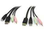 StarTech.com DP4N1USB6 KVM cable Black 72" (1.83 m)