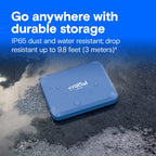 Crucial X10 2 TB USB Type-C USB 3.2 Gen 2x2 Blue