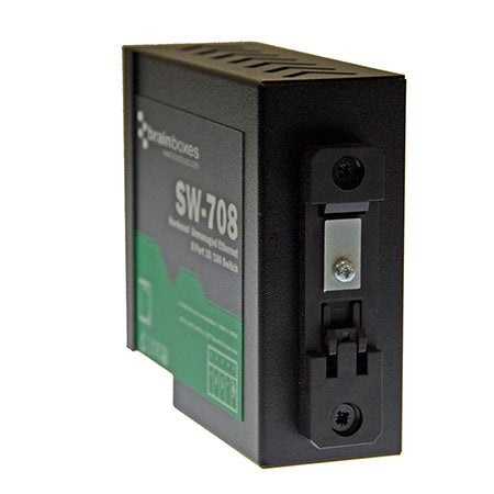 Brainboxes SW-708 network switch Unmanaged Fast Ethernet (10/100) Black