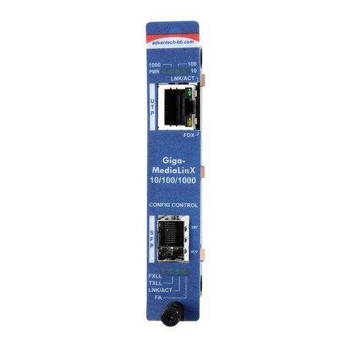Advantech IMC-770-SFP network media converter 1000 Mbit/s Single-mode Blue