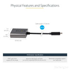 StarTech.com CDP2DVIEC USB graphics adapter 1920 x 1200 pixels Black, Silver