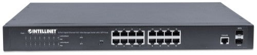 Intellinet 561341 network switch Managed L2+ Gigabit Ethernet (10/100/1000) Power over Ethernet (PoE) 1U Black