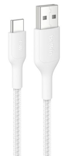 Belkin CAB022FQ1MWH USB cable USB 2.0 39.4" (1 m) USB A USB C White