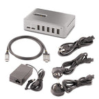 StarTech.com 10G8A2CS-USB-C-HUB interface hub USB 3.2 Gen 2 (3.1 Gen 2) Type-C 10000 Mbit/s Gray