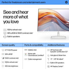 HP Series 5 27 inch FHD Monitor with Speakers - 527sa