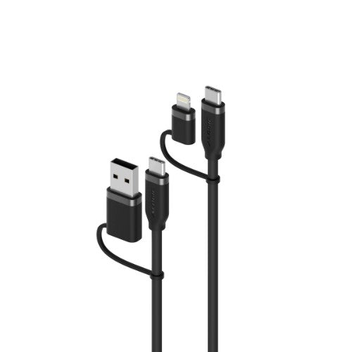 ALOGIC ELSI4IN1U2BK1.5 USB cable 59.1" (1.5 m) USB A/USB C USB C/Lightning Black