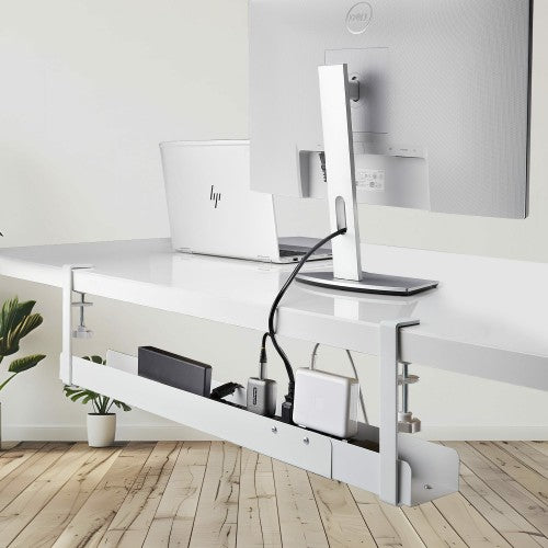 StarTech.com CALW-DESK-CABLE-TRAY cable organizer Cable tray White 1 pc(s)