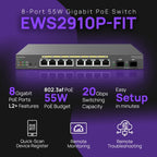 EnGenius EWS2910P-FIT network switch Managed L2+ Gigabit Ethernet (10/100/1000) Power over Ethernet (PoE) Black