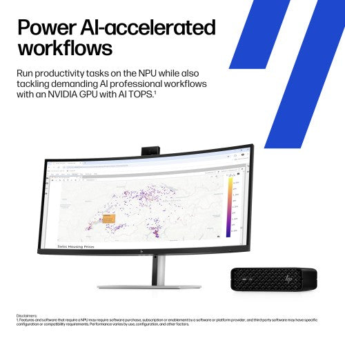 HP Z2 Mini G1i Wolf Pro Security Edition Intel Core Ultra 7 265 32 GB DDR5-SDRAM 1 TB SSD NVIDIA RTX 4000 Ada Windows 11 Pro Mini PC Workstation AI Workstation, AI PC Black