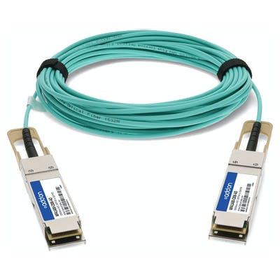 AddOn Networks MFA1A00-C006-AO InfiniBand/fibre optic cable 236.2" (6 m) QSFP28 Aqua color, Silver