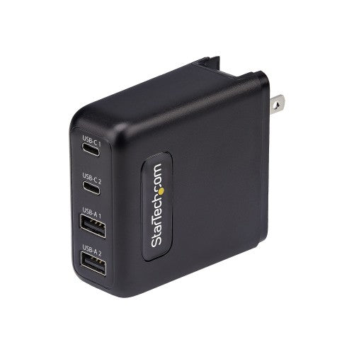StarTech.com 2210GN-WALL-CHARGER mobile device charger Universal Black AC Fast charging Indoor