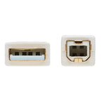 Tripp Lite U022AB-010-WH USB cable USB 2.0 120.1" (3.05 m) USB A USB B White