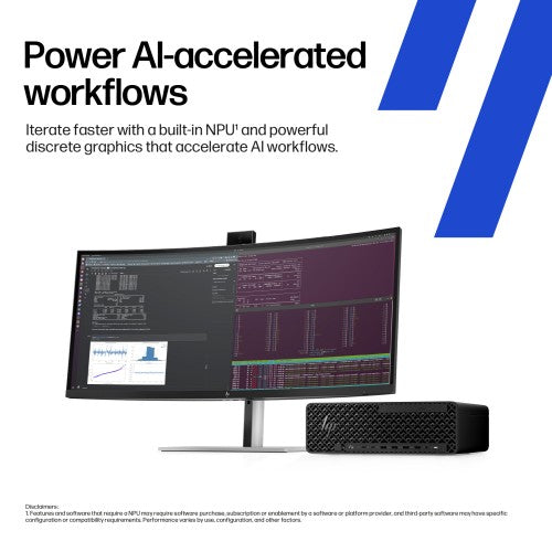HP Z2 SFF G1i Wolf Pro Security Edition Intel Core Ultra 9 285K 32 GB DDR5-SDRAM 1 TB SSD NVIDIA RTX 2000 Ada Windows 11 Pro Workstation AI Workstation, AI PC Black