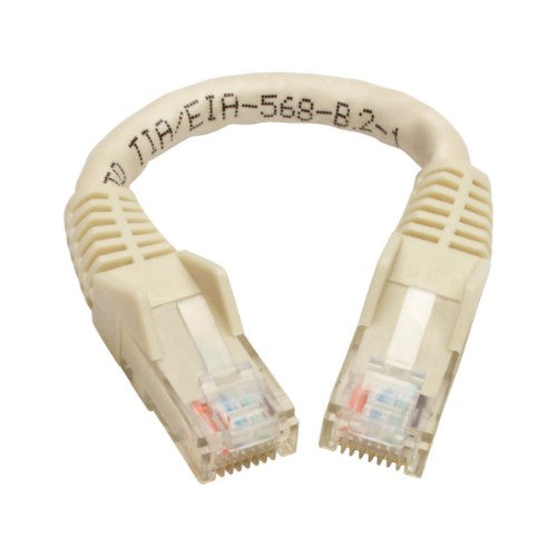 Tripp Lite N201-06N-WH networking cable White 5.91" (0.15 m) Cat6 U/UTP (UTP)