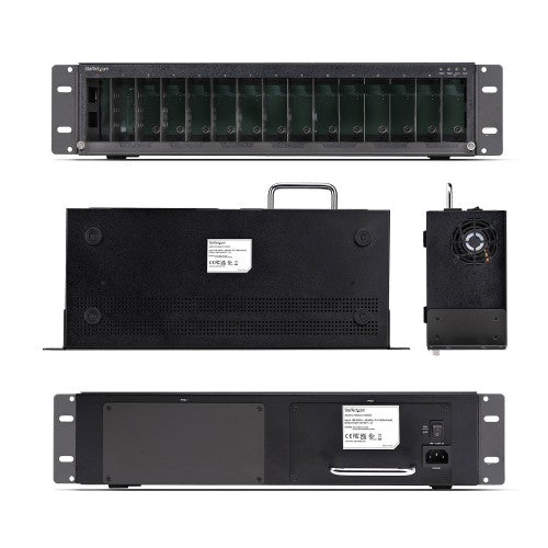 StarTech.com MCM15-MEDIA-CHASSIS network equipment chassis Black