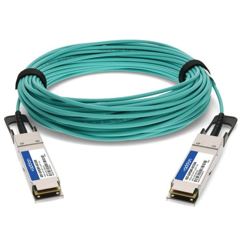 AddOn Networks ADD-QARQMX-AOC50M InfiniBand/fibre optic cable 1968.5" (50 m) QSFP+ Aqua color