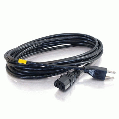 C2G 1ft Universal 18 AWG Power Cord (IEC320C13 -> NEMA 5-15P) Black 11.8" (0.3 m)