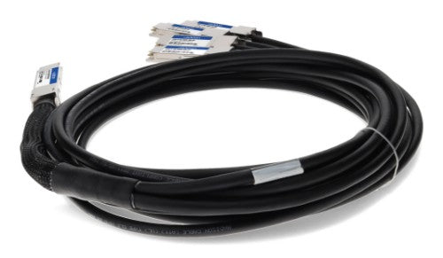 AddOn Networks CAB-D-4Q-400G-3M-AO InfiniBand/fibre optic cable 118.1" (3 m) QSFP-DD 4x QSFP56 DAC Black, Stainless steel