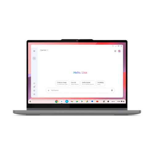 Lenovo Chrome 2in1 14IRU10 Intel Core 5 120U Chromebook 14" Touchscreen WUXGA 8 GB LPDDR5-SDRAM 128 GB UFS Wi-Fi 6E (802.11ax) ChromeOS Gray