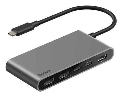 Belkin AVC022FQSGY interface hub USB Type-C 5000 Mbit/s Gray