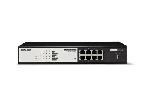 Buffalo BSL-PS-G2108M network switch Managed L2 Gigabit Ethernet (10/100/1000) Power over Ethernet (PoE) Black