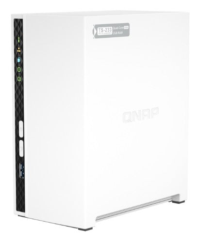 QNAP TS-233 NAS Tower ARM Cortex-A55 2 GB 0 TB QNAP QTS White