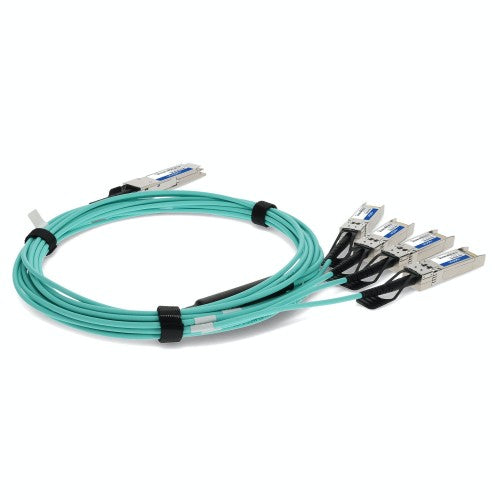 AddOn Networks 10322-AOC7M-AO InfiniBand/fibre optic cable 275.6" (7 m) QSFP+ 4x SFP+ AOC Aqua color