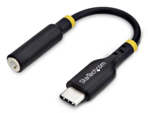 StarTech.com USBCAUDIO2 audio cable 5" (0.127 m) USB Type-C 2.0 3.5 mm Black