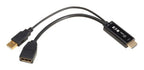 Tripp Lite P130-06N-DP-4K6 video cable adapter 10" (0.254 m) HDMI Type A (Standard) DisplayPort + USB Type-A Black
