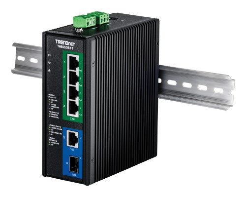 Trendnet 6-Port Industrial 2.5G PoE++ Unmanaged 2.5G Ethernet (100/1000/2500) Power over Ethernet (PoE) Black