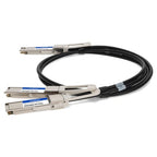 AddOn Networks QDD-200G-2QSFP28-PDAC2-5M-AO InfiniBand/fibre optic cable 98.4" (2.5 m) QSFP-DD 4xQSFP28 Black, Silver