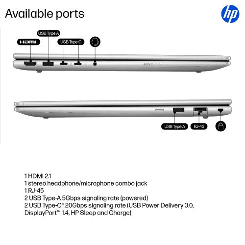 HP ProBook 4 G1i 16 inch Notebook AI PC Wolf Pro Security Edition Silver