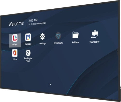 Viewsonic CDE8631-1C signage display Digital signage flat panel 86" LCD Wi-Fi 500 cd/m² 4K Ultra HD Black Built-in processor Android 14 24/7