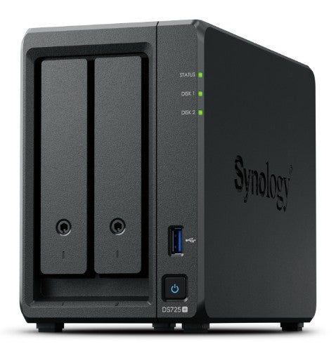 Synology DiskStation DS725+ NAS/storage server Ryzen Embedded R1600 4 GB DDR4 0 TB Black